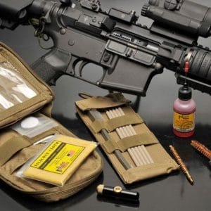image of an ar 15 with gun cleaning kit