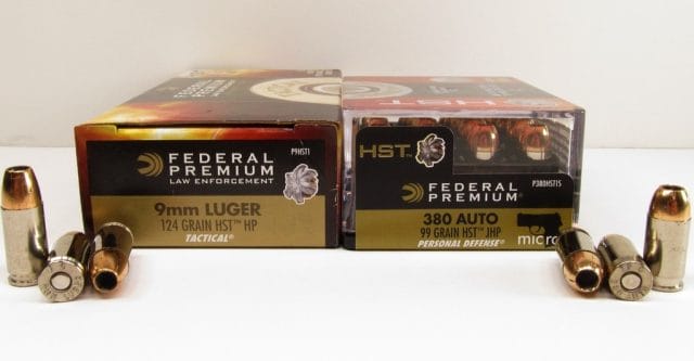 a picture of 9mm and 380 ACP ammo
