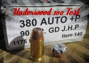 a picture of Underwood 90-grain Gold Dot .380 ACP +P