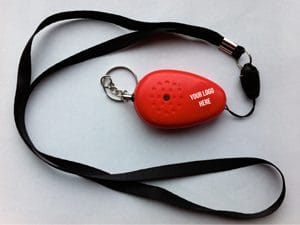 Personal alarm with neck sling