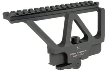 Midwest Industries AK Railed Scope Mount can still detach quickly for storage and cleaning