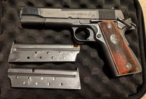 A picture of a Colt .38 Super