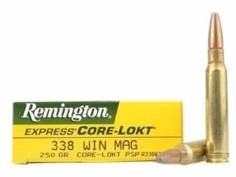 A picture of the Remington .338 Winchester Magnum Core-Lokt