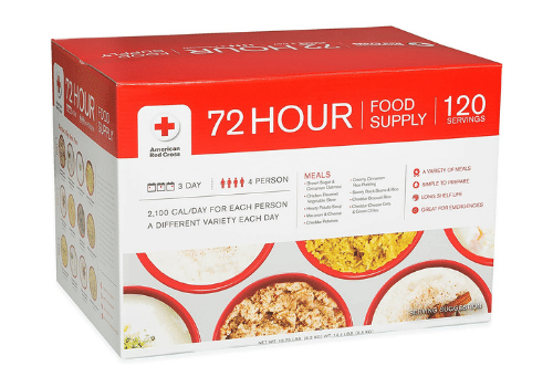 American Red Cross 4 Person 72 Hour Food Supply offers enough survival food kits for four persons during a 72-hour period
