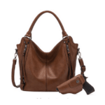 image of Realer Concealed Carry Women Hobo Leather Purse