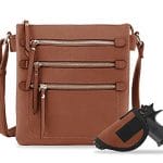 image of Triple Zip Pockets Concealed Carry Bag with Lock and Key