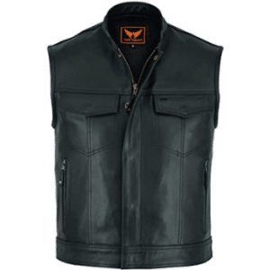 A&H Apparel Mens Genuine Cowhide Leather Vest
