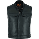 image of A&H Apparel Mens Genuine Cowhide Leather Vest