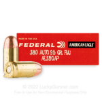 image of 380 Auto – 95 Grain FMJ – Federal American Eagle- 1000 Rounds
