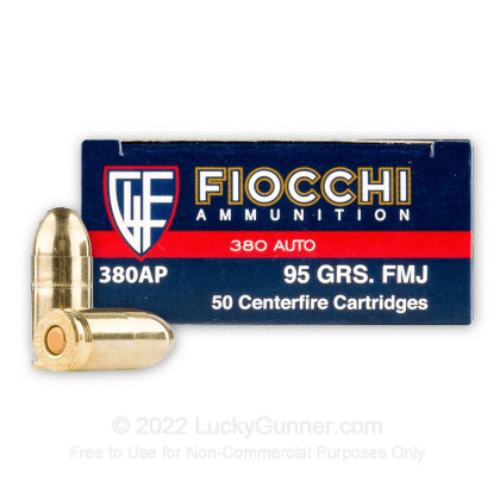 The 380 Auto - 95 Grain FMJ - by Fiocchi is good for practice shooting