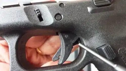 The Glock trigger reset location