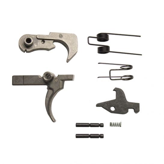 The PSA EPT Trigger Kit has a government-grade fire control group and a nickel finish