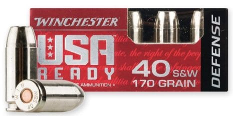40 S&W - 170 Grain JHP - Winchester USA Ready Defense