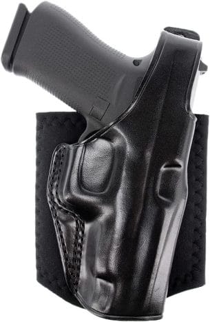 Galco Holsters Ankle Glove for Glock 43 is known for simplicity of design, secure retention, easy retention release, and comfort.