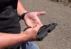 Someone holding a sig