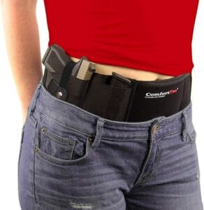 The ComfortTac Ultimate Belly Band Gun Holster gives you the option of wearing different sized guns.
