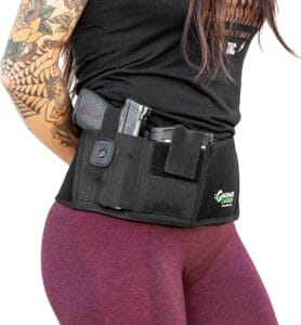 The Concealed Carrier Belly Band Holster won’t pinch your skin or pull body hair