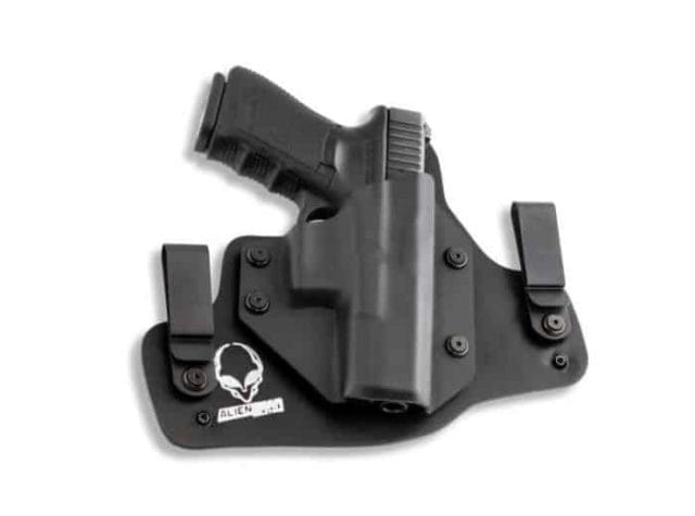 The Cloak Tuck IWB Holster for a Beretta M9 is a hybrid holster consisting of a leather backing and a polymer skin