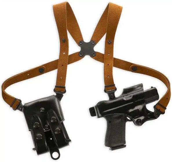 The GALCO Jackass Rig Shoulder Holster is designed to place your Beretta M9 under your off side arm