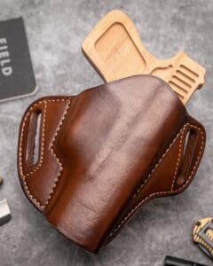 The Outbags Pancake Holster is made from premium leather, in the USA