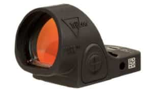 The TRIJICON SRO 5 MOA RED DOT REFLEX SIGHT is a highly durable and versatile red dot sight
