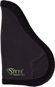 The Sticky Sig P938 Pocket Holster is made from a sticky material that clings to your body and ‘sticks’ in your pocket