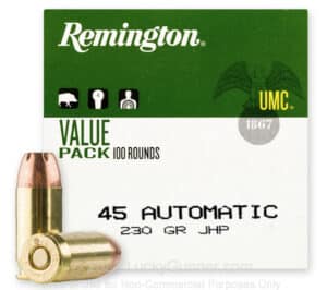 Remington UMC 45 ACP Ammo - 230 gr JHP